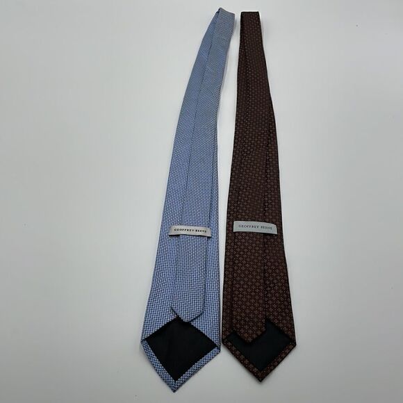 Bundle of two blue and brown Geoffrey Beene ties - Picture 7 of 7
